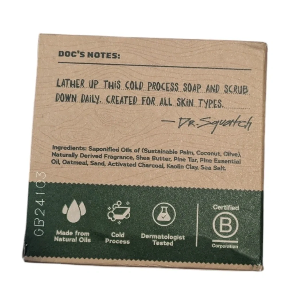 Dr. Squatch Pine Tar Men's Natural Soap - Green and Brown